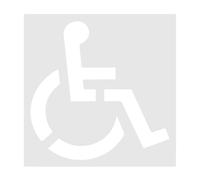 Stencil per handicap per parcheggio, stencil in silicone per parcheggio, modello pieghevole per sedia a rotelle per garage e asfalto in cemento