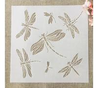 Stencil per la creazione di biglietti, 30 x 30 cm, motivo: farfalle, stencil per dipingere su legno, pareti, mobili, tela, tessuto, album di carta, album di ritagli, decorazione, stile B
