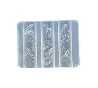 Stencil per nail art in silicone con rilievi animali acquatici tra cui conchiglie di delfini e stelle marine per disegni creativi, stencil per nail art personalizzabili