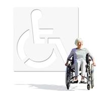 Stencil per parcheggio per handicap, modello per parcheggio per handicap, resistente alle intemperie ad alta visibilità per disabili, per vialetti in cemento, marciapiedi e proprietà commerciali