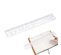 Stencil Per Pianificatore - Acciaio Inossidabile | Righello - Stencil Per Diario Per Journaling - Strumento Di Disegno Per Scrapbooking Notebook Calendario Design Gatto In Metallo Argento Preciso