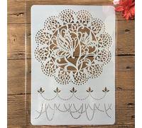 Stencil per pittura, formato A4, 29 x 21 cm, con profumo di ragazza, parole cinesi, riutilizzabili, stencil per dipingere su legno, tela, mobili, pavimenti, forniture artistiche fai da te, stile 2