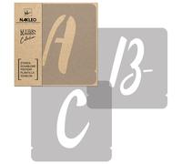 Stencil per Pittura / LETTERE & NUMERI / 5 cm / Scrittura Manuale Maiuscola