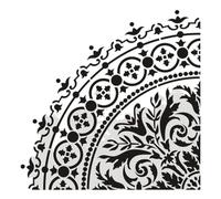 Stencil per pittura murale, Stencil a quarto di cerchio 7 pollici multicolore for la pittura piastrelle da parete(Color 1)