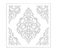 Stencil per pittura murale, Stencil da Muro for Pittura Decoro for Mobili 40-80 cm Rococò Barocco(M 50cmX50cm - B)