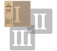 Stencil per Pittura NUMERI & SEGNI ROMANI 14 cm Set 12 pz.