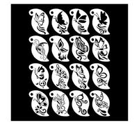 Stencil Per Pittura Set Di Maschere for Stencil for Pittura Del Viso Da 16 Pezzi