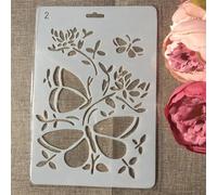 Stencil per pittura su legno, 27,5 x 19 cm, motivo piante rampicanti, riutilizzabili, stencil per dipingere su pareti, biglietti, decorazioni per la casa, stile 3