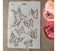Stencil per pittura su legno, 27,5 x 19 cm, motivo rampicante, riutilizzabili, stencil per dipingere su pareti, biglietti, decorazioni per la casa, stile 10