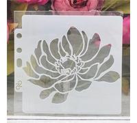 Stencil per pittura su pareti, 14 x 13 cm, grandi fiori, riutilizzabili, per disegno, pittura, artigianato, modelli per carta da parati, album di ritagli, decorazione della casa, stile A
