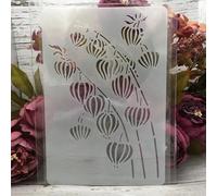 Stencil per pittura su pareti, 26 x 17 cm, dente di leone, riutilizzabili, per disegnare e dipingere, per decorare la casa su carta da parati, album di ritagli, decorazioni per la casa