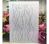 Stencil per pittura su pareti, formato A4, 29 cm, linea sottile, riutilizzabile, per disegno, pittura, artigianato, modelli per carta da parati, album di ritagli, decorazione della casa, stile A