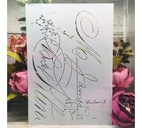 Stencil per pittura su pareti, formato A4, 29 cm, stile vintage, per scrivere a mano, lettere, lettere, disegni, pittura, artigianato, modelli per parete, arte, album di ritagli, decorazione della