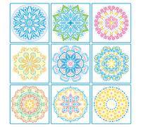 Stencil per pittura su piastrelle a 9 fogli Stencil per decorazioni murali con