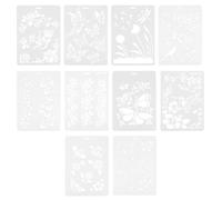 Stencil per pittura svuotata floreale da 10 pezzi di fiori Stencil per