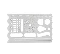 Stencil per quaderni creativi | righello di disegno geometrico in acciaio inossidabile | modello di misurazione e tracciato per diario studente, bambino, adulto, architetto, scuola, ufficio