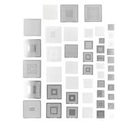 Stencil per reballing BGA da 47 pezzi, rete universale per il rilavorazione BGA, modello di saldatura in acciaio inox 304 con marcature chiare per la riparazione di schede madri di