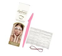 Stencil per sopracciglia con 6 guide simmetriche, design adatto ai viaggi e custodia per un'applicazione senza disordine, strumento per trucco rapido, lavabile, modello per sopracciglia vari stili