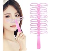 Stencil per sopracciglia da donna - Strumento di assistenza 8 modelli per il trucco delle sopracciglia, guida riutilizzabile lavabile per il trucco delle sopracciglia, donne e ragazze, viaggi serali