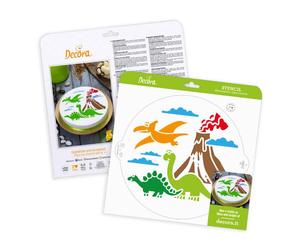 Stencil per torte Jurassic Dinosauri Ø25 cm Decora