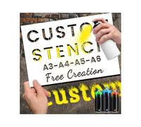Stencil personalizzati riutilizzabili Generic, stencil testo personalizzato per pittura a spruzzo e creazione di segni, stencil PVC e pellicola in poliestere, Art Deco