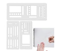 Stencil planner flessibili - Modelli di disegno, stencil album | Set da 3 pezzi per marcatori di giornali per evidenziatori per gel matite per i pianificatori dei giornalisti per adulti creativi scrap