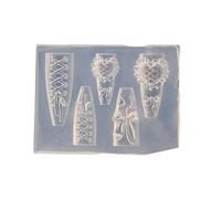 Stencil professionale per nail art, riutilizzabile, in silicone robusto, per creare unghie in resina uniche per feste