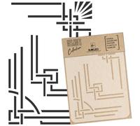 Stencil riutilizzabile - Artigianato - Scrapbooking CORNICI ART DECO #1