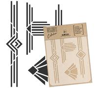 Stencil riutilizzabile - Artigianato - Scrapbooking CORNICI ART DECO #2