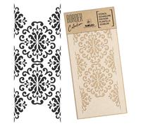 Stencil Riutilizzabile - Bordo - Striscia ORNAMENTO DAMASCATO #4