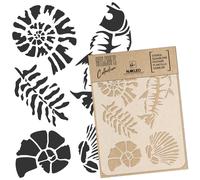 Stencil riutilizzabile fai da te A3 A4 A5 AMMONITE GIURASSICO Artigianato