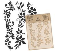 Stencil riutilizzabile fai da te A3 A4 A5 FIORI - MINI BORDO Artigianato