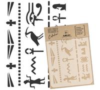 Stencil riutilizzabile fai da te / A3 A4 A5 / GEROGLIFICI EGIZIANI / Artigianato