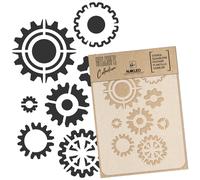 Stencil riutilizzabile fai da te A3 A4 A5 Ingranaggi di fabbrica Artigianato