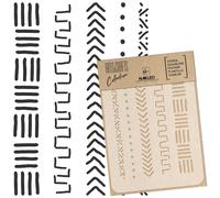 Stencil riutilizzabile fai da te A3 A4 A5 MUDCLOTH ELEMENTS #2 Artigianato