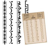 Stencil riutilizzabile fai da te A3 A4 A5 SET DI MINI BORDI Artigianato