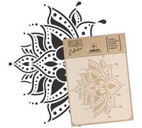 Stencil riutilizzabile fai da te / A3 A4 / FIORE DI LOTO INDIANO / Artigianato