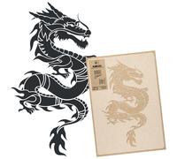 STENCIL riutilizzabile in PLASTICA 43x64cm o 59x95cm DRAGO CINESE - ORIENTALE
