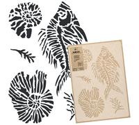 STENCIL riutilizzabile in PLASTICA 43x64cm o 59x95cm FOSSILI AMMONITE GIURASSICO