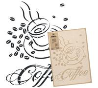 STENCIL riutilizzabile in PLASTICA / 45x65 o 65x95 / CAFFÈ