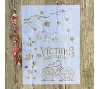 Stencil riutilizzabili, 29 x 21 cm, stencil di bellezza con lettere e fiori, per dipingere su mobili in legno, decorazione per pavimenti, fai da te, stile 4