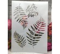 Stencil riutilizzabili, 29 x 21 cm, stencil per disegno con foglie e parole, per fai da te, artigianato, parete, tela, mobili, album di ritagli, decorazione della casa