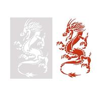 Stencil riutilizzabili a forma di drago, 18 x 26 cm, stencil per pareti in legno, cartoncini, cartelli in legno di roccia, sottobicchieri, tela, decorazione per la casa, stile 3
