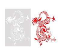 Stencil riutilizzabili a forma di drago, 18 x 26 cm, stencil per pareti in legno, cartoncini, cartelli in legno di roccia, sottobicchieri, tela, decorazione per la casa, stile 6