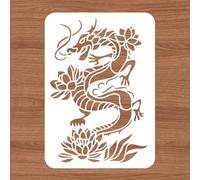 Stencil riutilizzabili a forma di drago, 29 x 21 cm, stencil per pareti in legno, cartoncini, cartelli in legno di roccia, sottobicchieri, tela, decorazioni per la casa