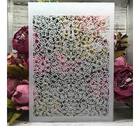 Stencil riutilizzabili, formato A4, 29 cm, stencil 3D a forma di cubo, per dipingere su legno, pareti, mobili, pavimenti, modelli a strati per artigianato fai da te decorazione della casa