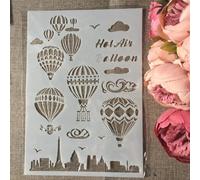 Stencil riutilizzabili, formato A4, 29 x 21 cm, stencil con bordo floreale di Parigi, per artigianato, riutilizzabili, modelli da disegno per dipingere su legno, pareti, tela, mobili, pavimenti