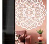Stencil rotondi con mandala gigante, 100 cm, per pareti, stencil, riutilizzabili per pareti, fai da te, decorazione di mobili, gesso, pittura, mastice, grandi dimensioni, lavaggio e