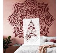 Stencil rotondi con mandala gigante, 120 cm, per pareti, modelli per dipingere, decorare, dipingere, riutilizzabili, modello decorativo per intonaco S540