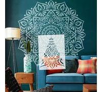 Stencil rotondi con mandala gigante, 90 cm, per pareti, modelli da dipingere, riutilizzabili, decorativi, grandi, per intonaco e soffitto, S549